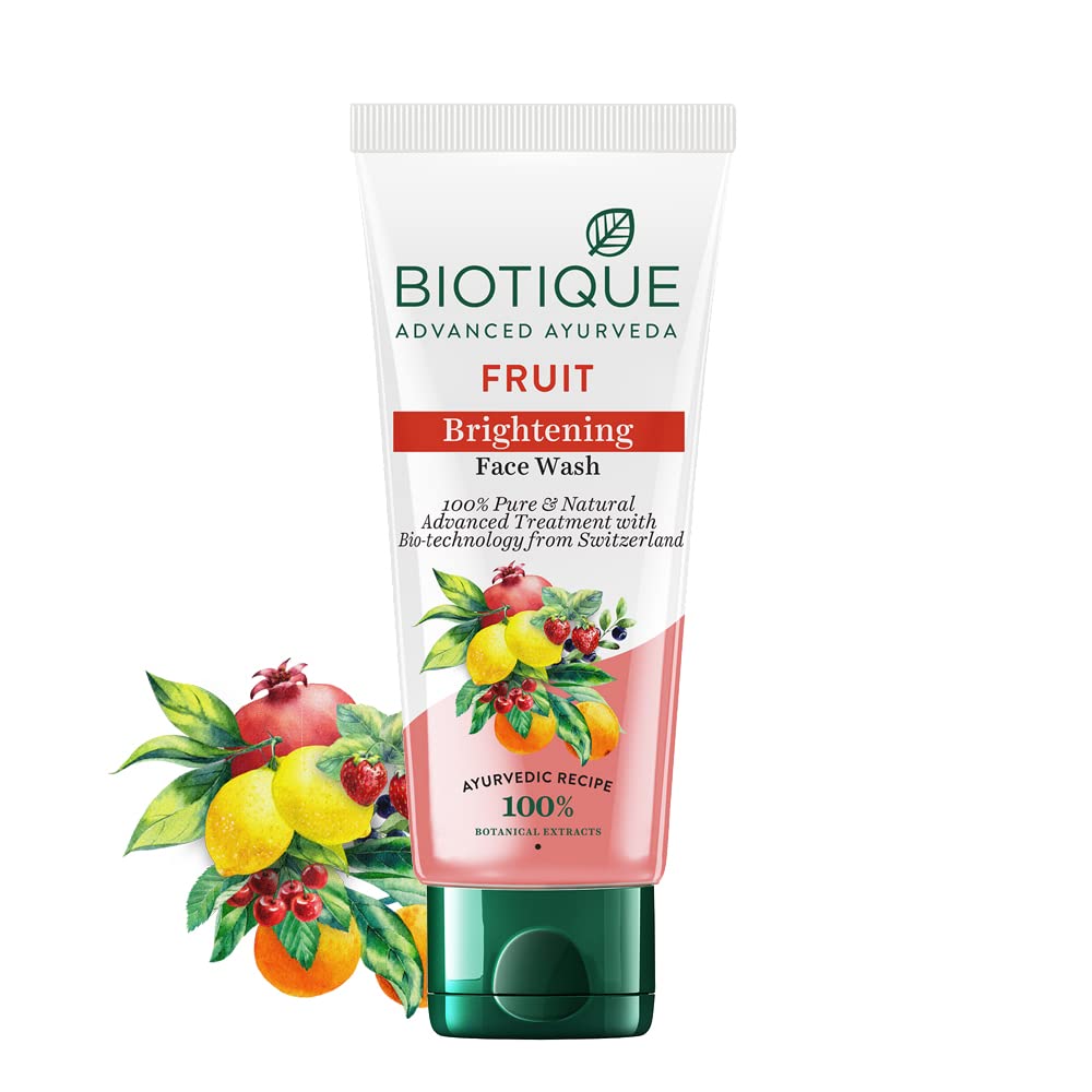 Front view of Biotique White Brightening Face Wash 50 ml tube