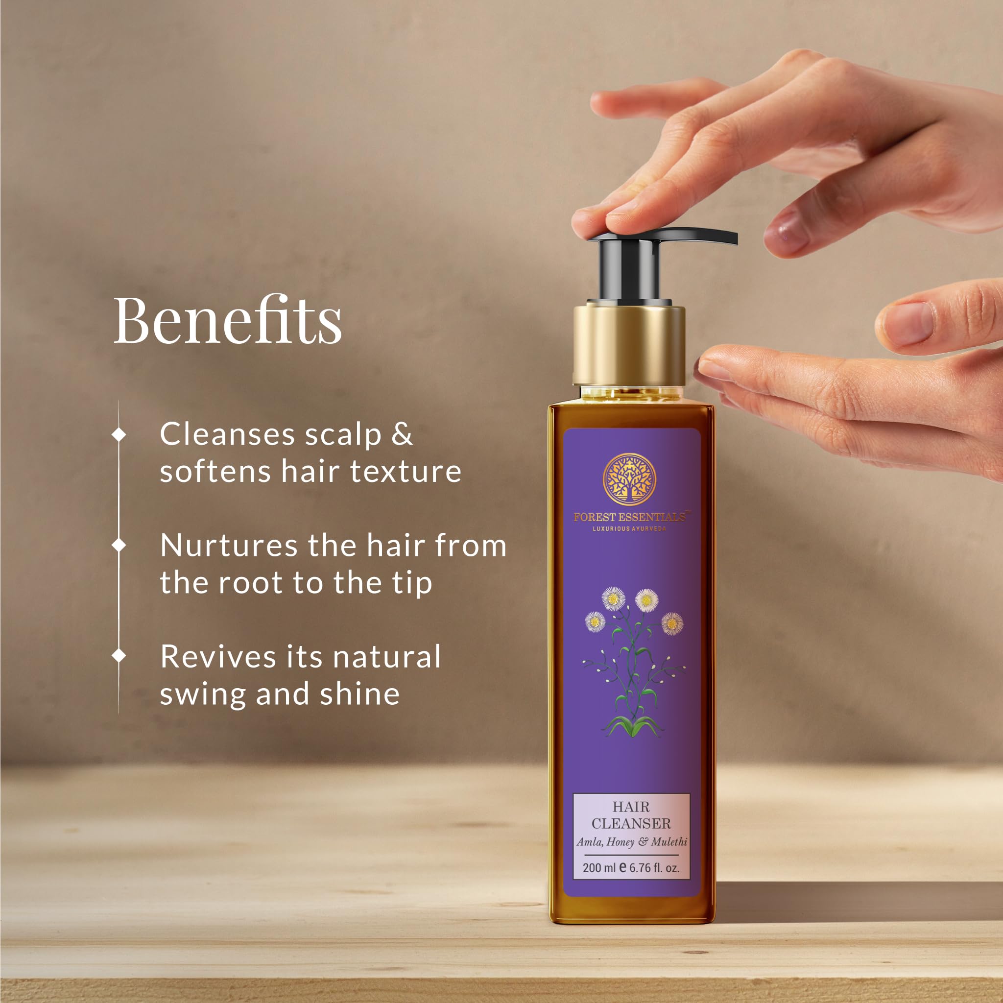 Forest Essentials Ayurvedic Herb Enriched Head Massage Oil Japapatti & Forest Essentials Hair Cleanser Amla Combo – view 7