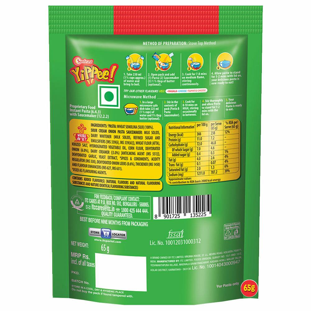 Sunfeast Pasta Treat Sour Cream Onion Instant Pasta 65 G – view 2