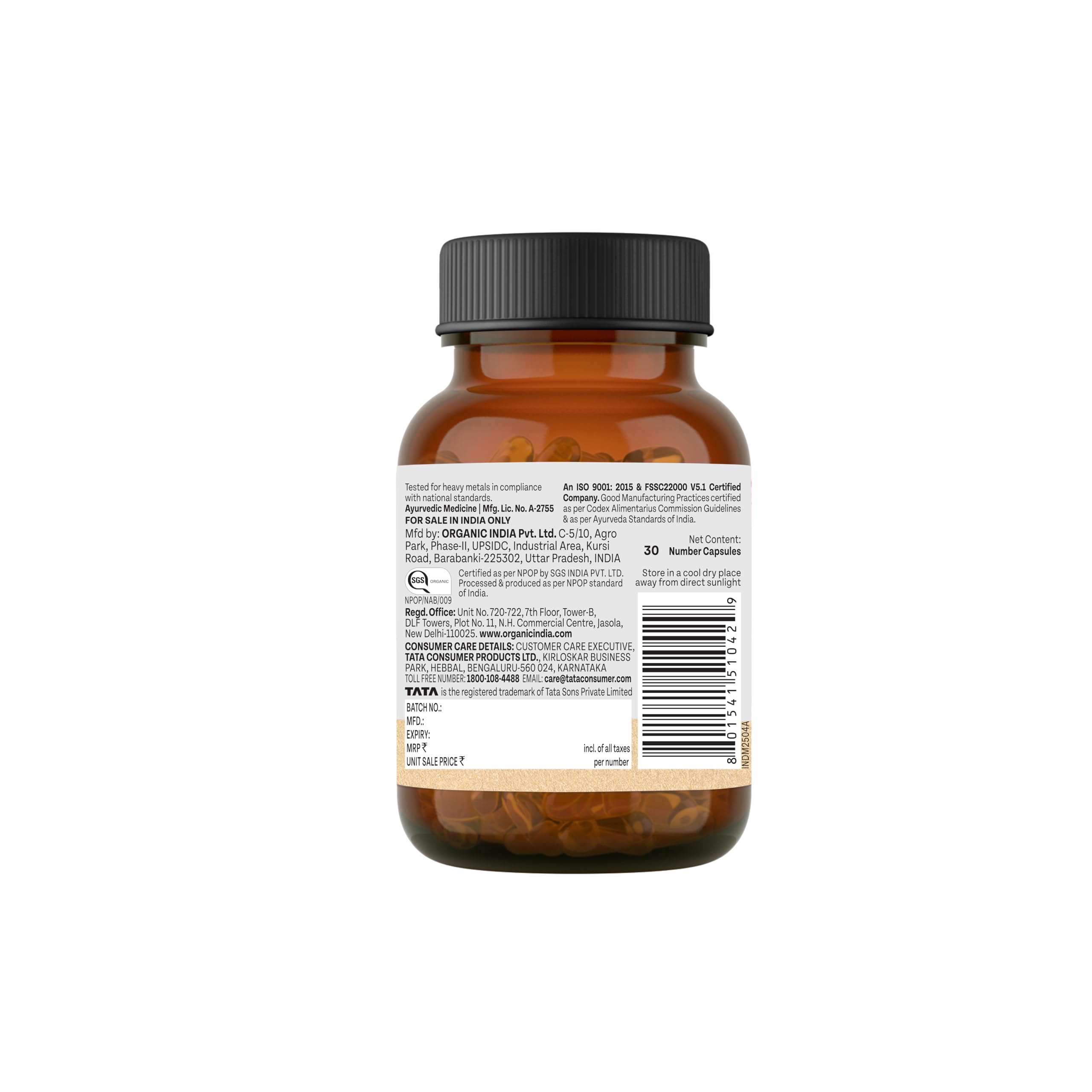 A TATA Product - Organic India OH-Boy - 30 Veg Capsules – view 9