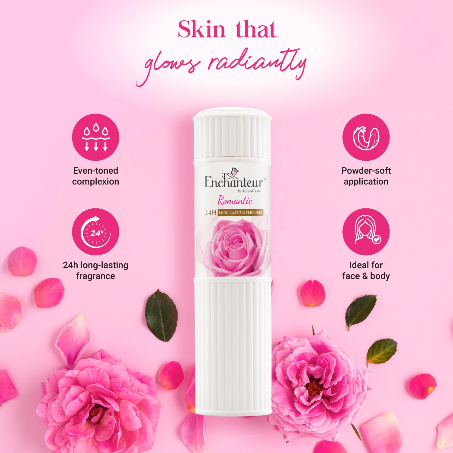Enchanteur Romantic Perfumed Talcum Powder with Floral French Fragrance for Women – view 7