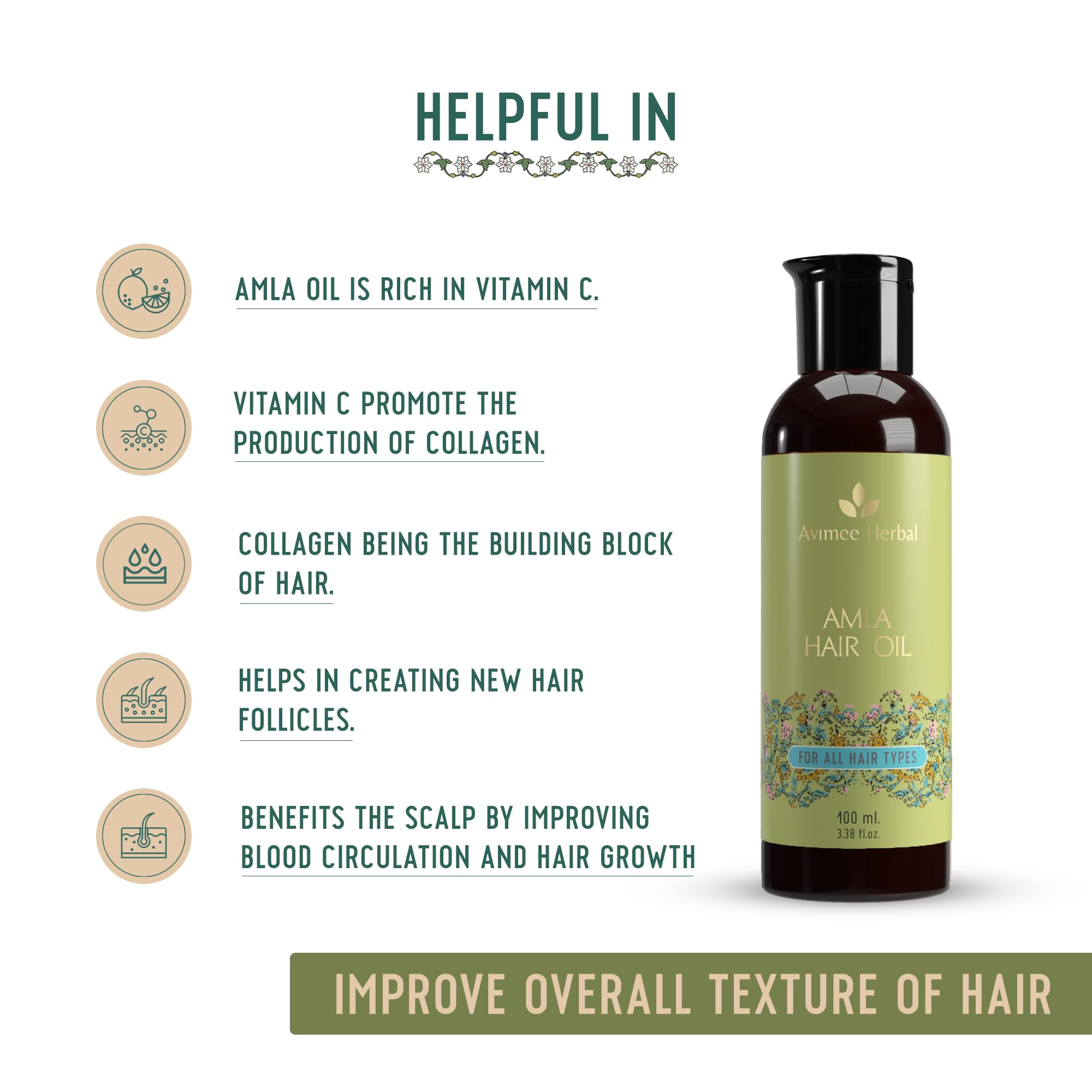 Avimee Herbal Keshpallav Amla Hair Oil – view 3
