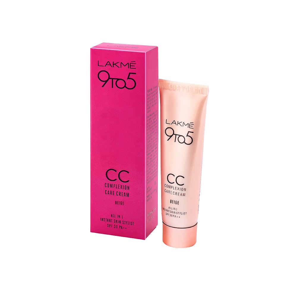 LAKMÉ 9 To 5 Cc Cream Mini, 01 - Beige, Light Face Makeup With Natural Coverage, Spf 30 - Tinted Moisturizer To Brighten Skin, Conceal Dark Spots, 9 G – view 3