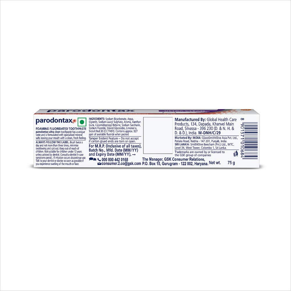 Parodontax Ultra Clean 75g Toothpaste For Daily Protection Against Gum Problems, Maintains Oral Hygiene With Strong Teeth And Fresh Breath – view 6