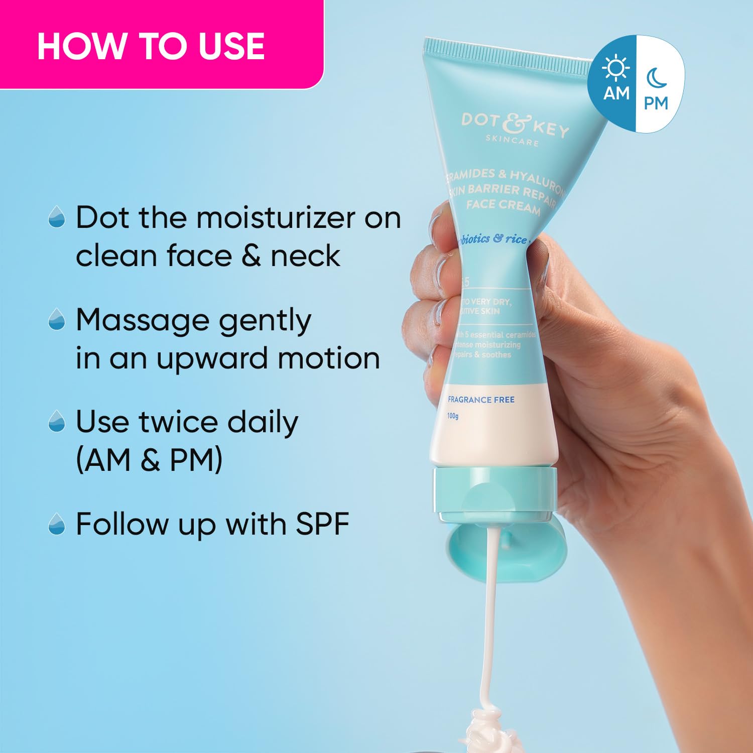 Dot & Key Ceramides Moisturizer (Pack of 2, 100 gms each) with Hyaluronic for Intense Moisturizing – view 6