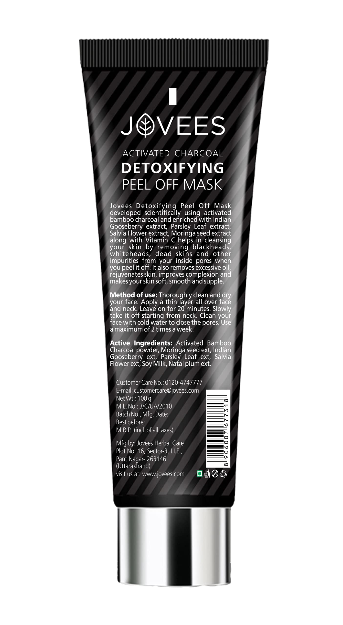 Jovees Herbal Activated Charcoal Detoxifying Facewash 120 ML, Activated Charcoal Detoxifying Face Scrub 100 g, Activated Charcoal Detoxifying Face Masque 100 g For Skin Care Combo... – view 5