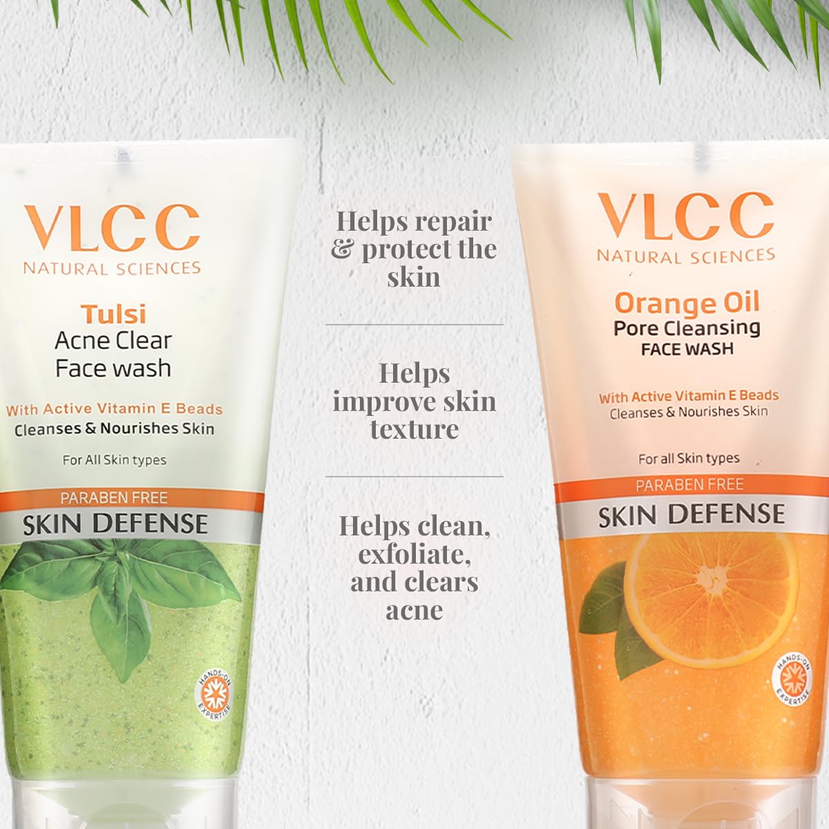 VLCC Tulsi Acne Clear Face Wash FREE Orange Oil Pore Cleansing Face Wash - 150ml X 2 - Buy One Get One - (Pack of 4) – view 4