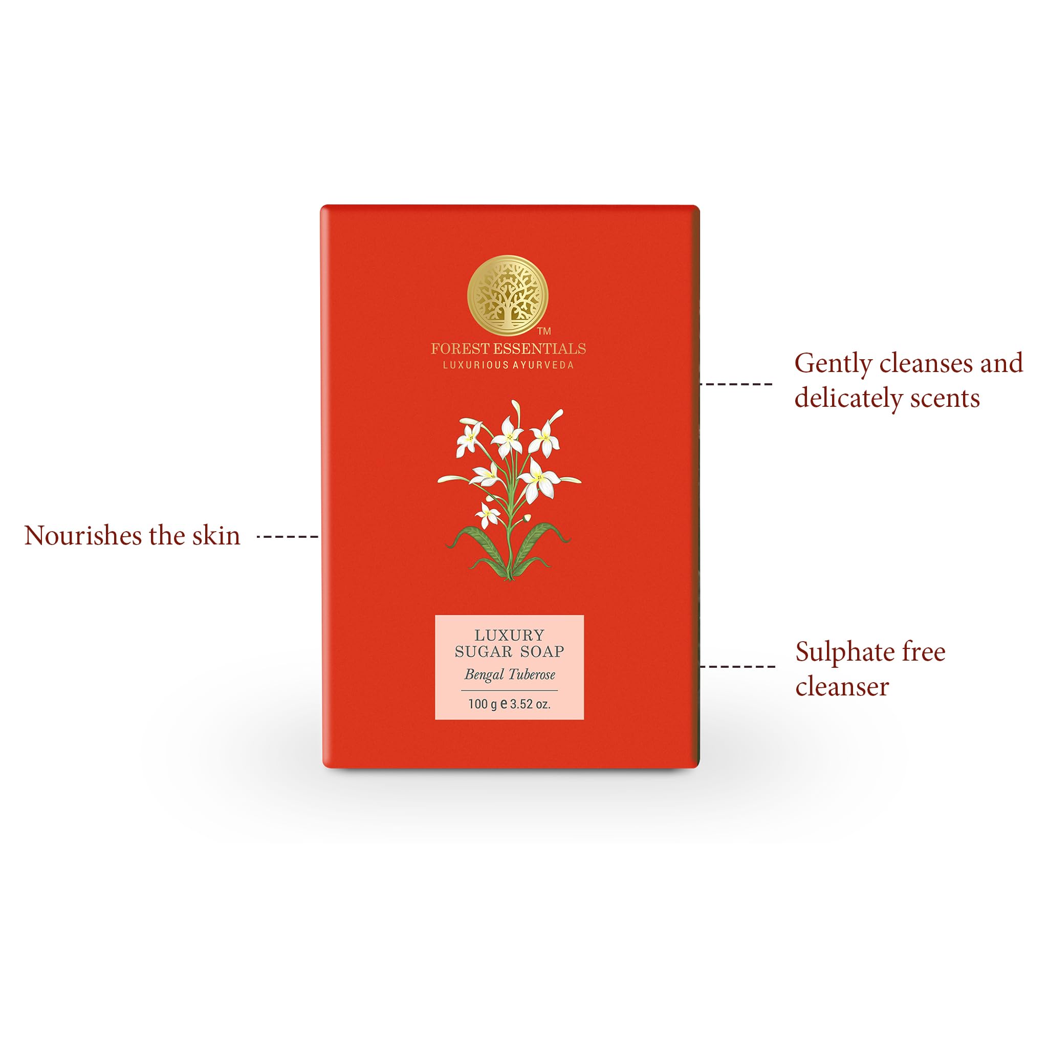 Forest Essentials Luxury Sugar Soap Oudh & Green Tea & Forest Essentials Luxury Sugar Soap Bengal Tuberose Ayurvedic Combo – view 4