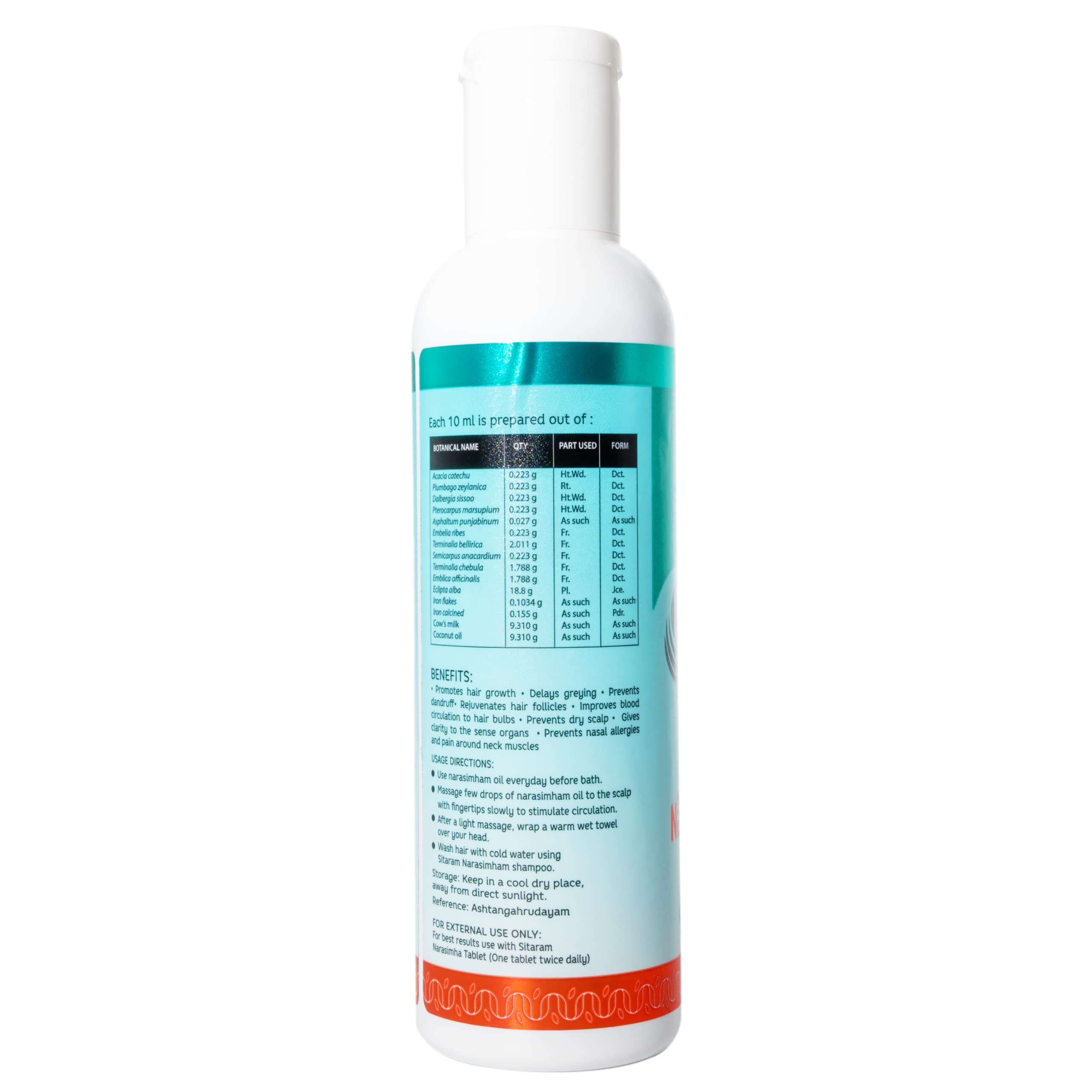 Sitaram Ayurveda Narasimham Herbal Hair Oil 100ml – view 6