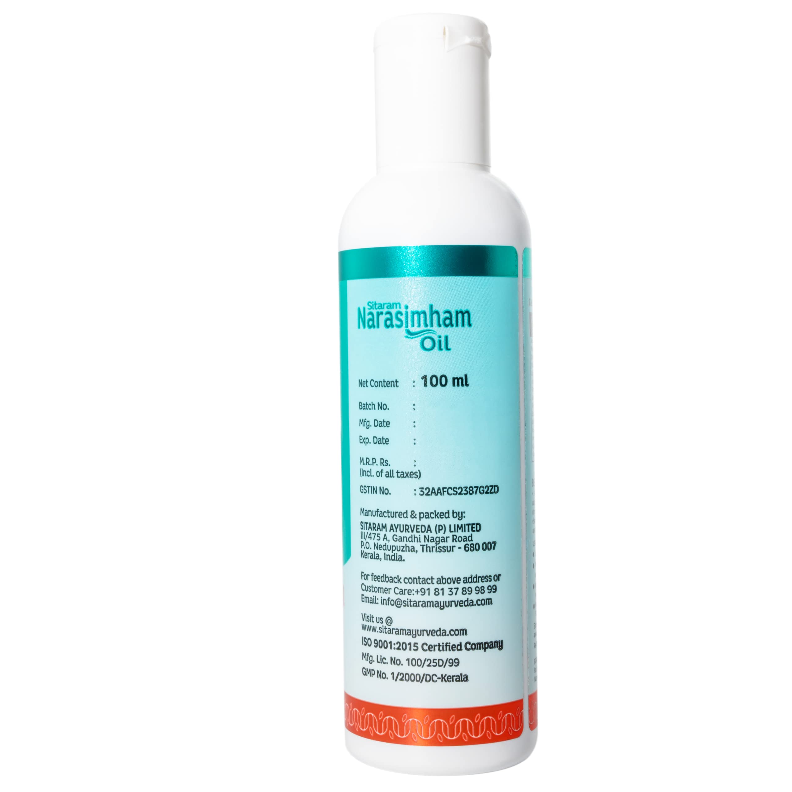 Sitaram Ayurveda Narasimham Herbal Hair Oil 100ml – view 7