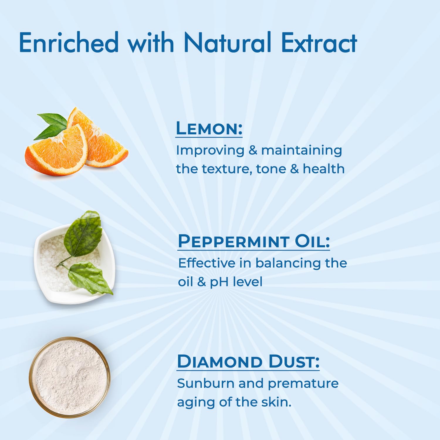 NutriGlow NATURAL'S Diamond Radiance Facial Kit for Acne & Spot Free Skin, 60gm – view 4