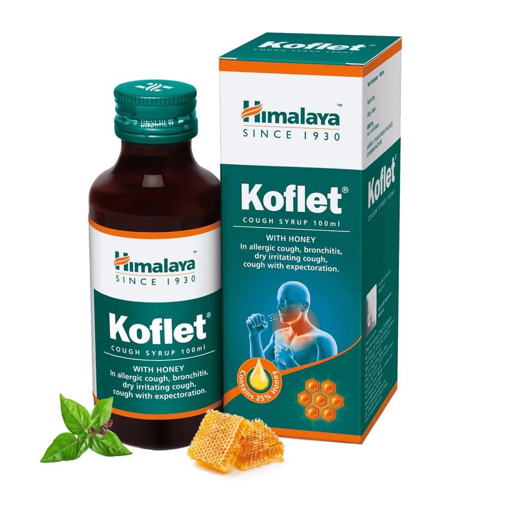 Himalaya Koflet cough relief syrup bottle 100ml pack shot
