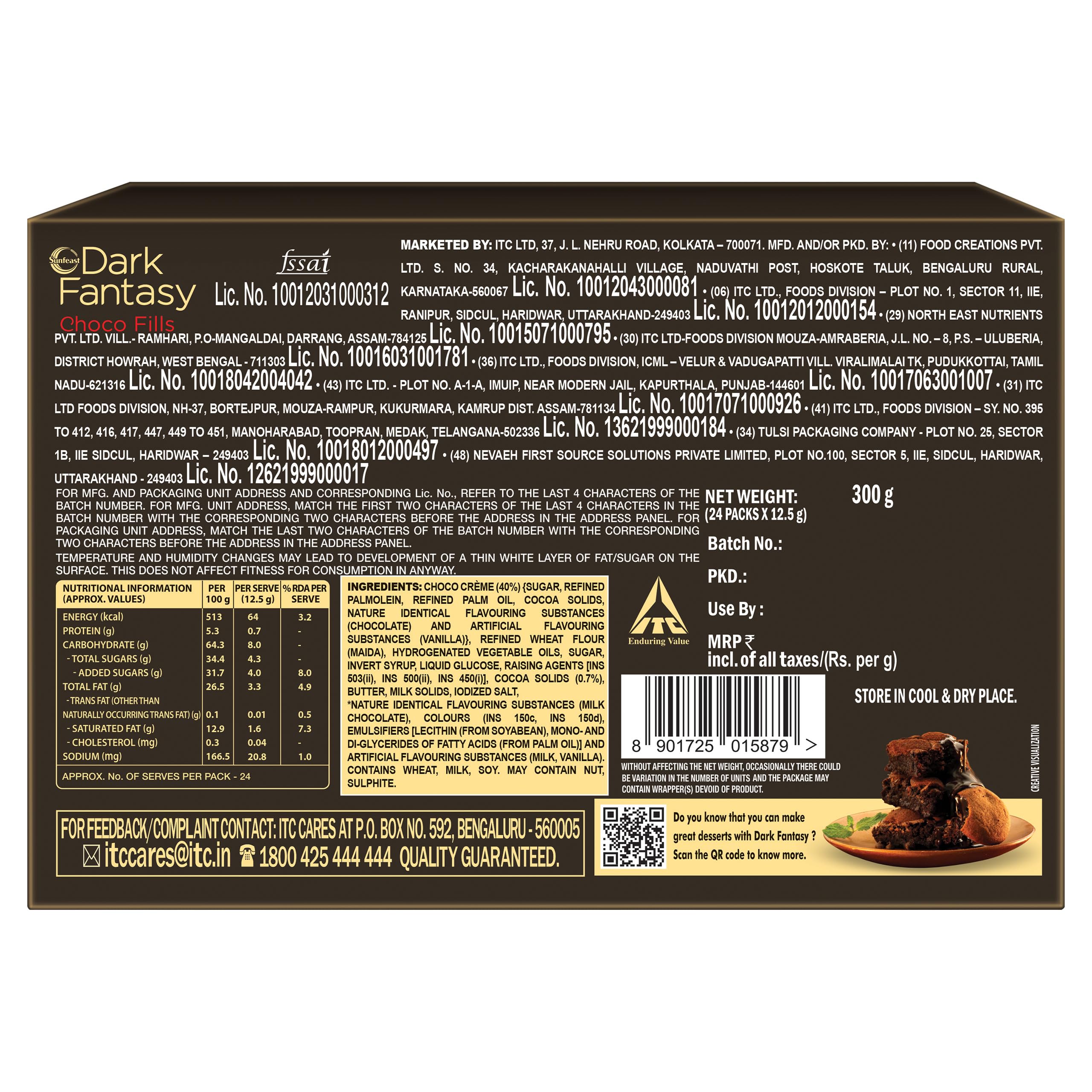 Sunfeast Dark Fantasy Choco Fills, 300g, Original Filled Cookies with Choco Crème – view 2