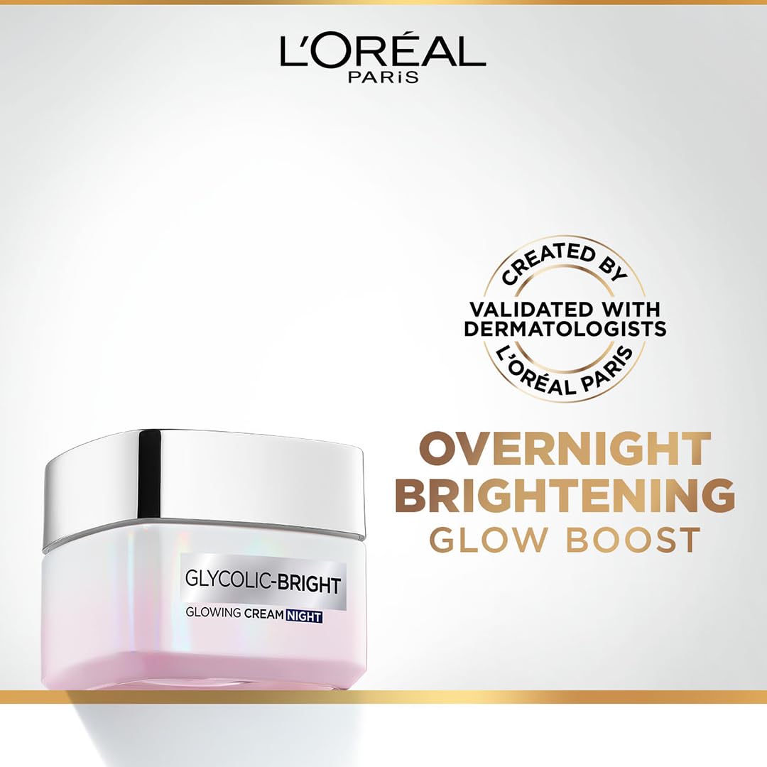 L'Oreal Paris Glycolic Bright Glowing Night Cream, 50ml – view 2