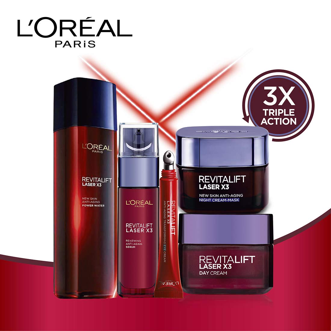 L'Oreal Paris Revitalift Laser X3 Renewing Anti-Ageing Serum, 30ml – view 7