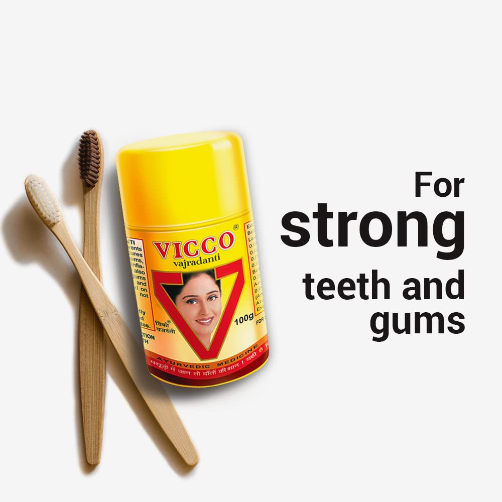 VICCO VAJRADANTI POWDER For Strong and Healthy Teeth & Gums100 gms (Pack of 3) – view 2