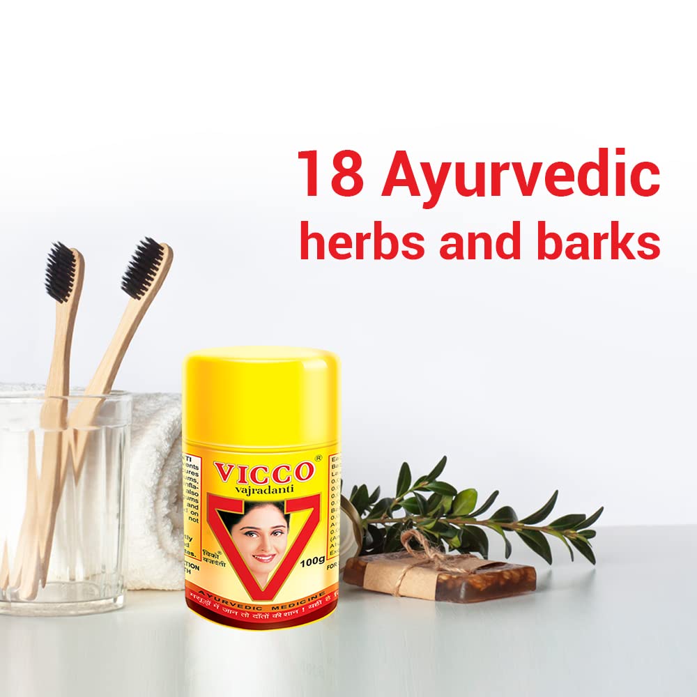 VICCO VAJRADANTI POWDER For Strong and Healthy Teeth & Gums100 gms (Pack of 3) – view 4