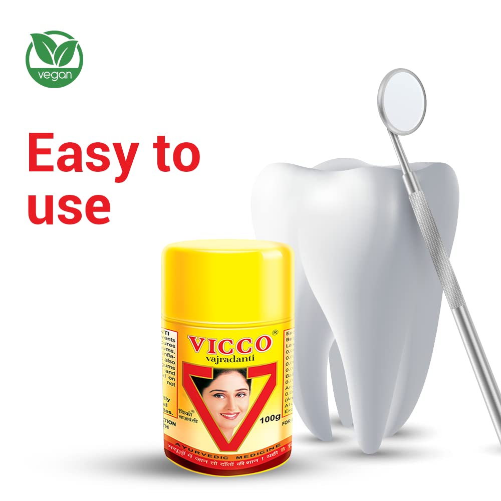 VICCO VAJRADANTI POWDER For Strong and Healthy Teeth & Gums100 gms (Pack of 3) – view 5