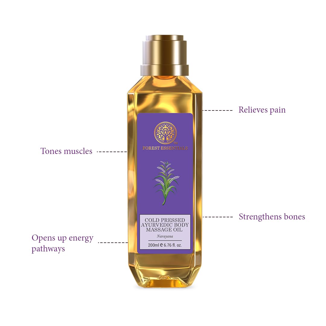 Forest Essentials Narayana Ayurvedic Body Massage Oil, 200ml – view 3