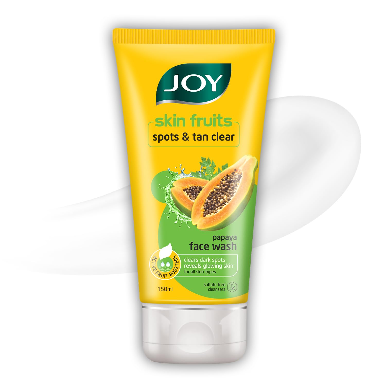 Joy papaya face wash tube for brightening and tan removal