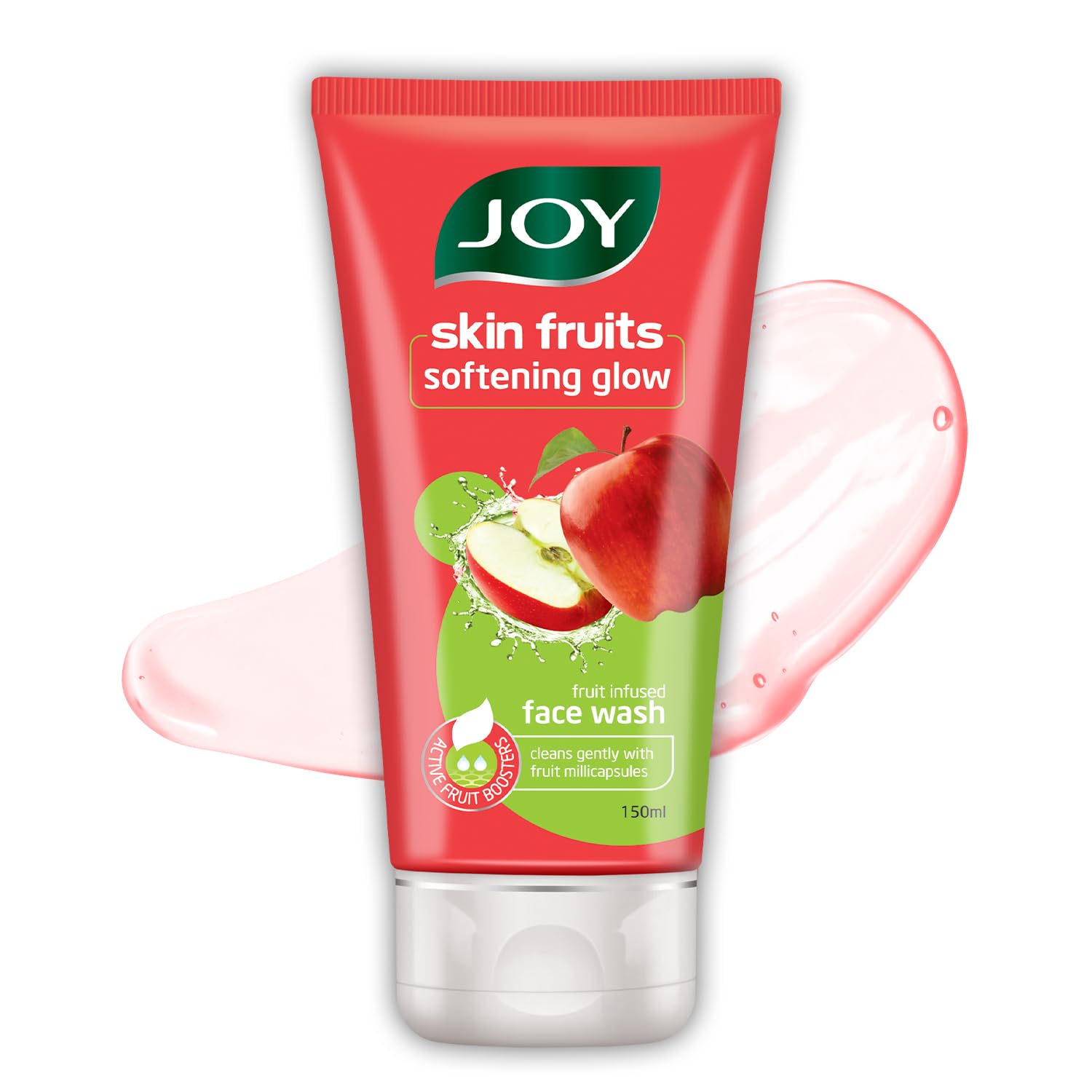 Joy apple face wash gel tube for glowing skin, 150ml