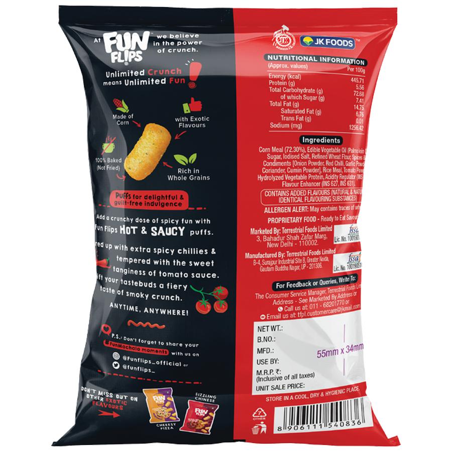Fun Flips Puffs - Hot & Saucy, Baked, 85 G – view 2