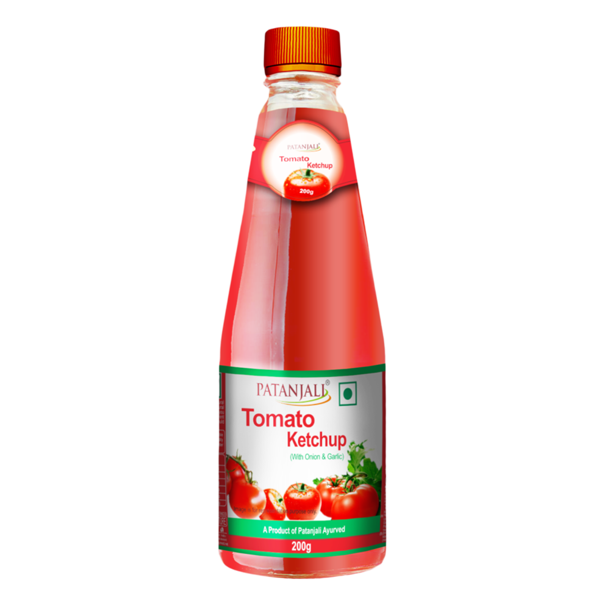 Patanjali Ayurved onion and garlic tomato ketchup front pack