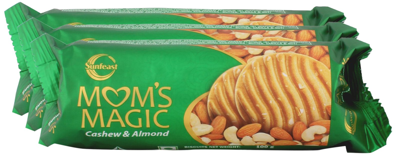 Sunfeast Mom's Magic snack pouches cashew and almond pack