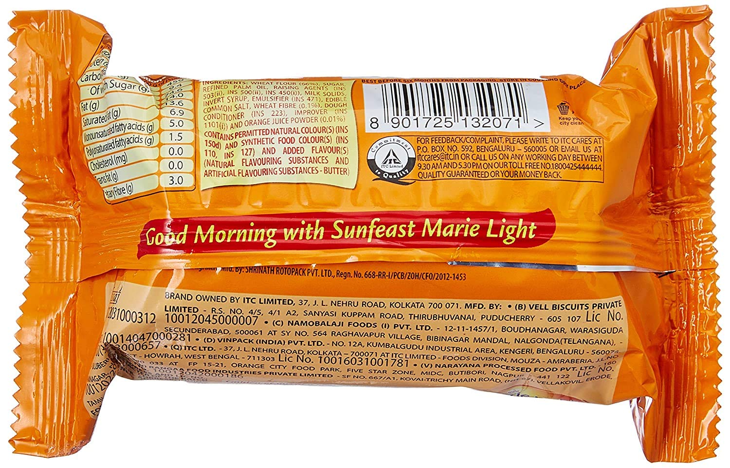 Sunfeast Marie Light, Vita Orange, 65g [Pack of 72] – view 2