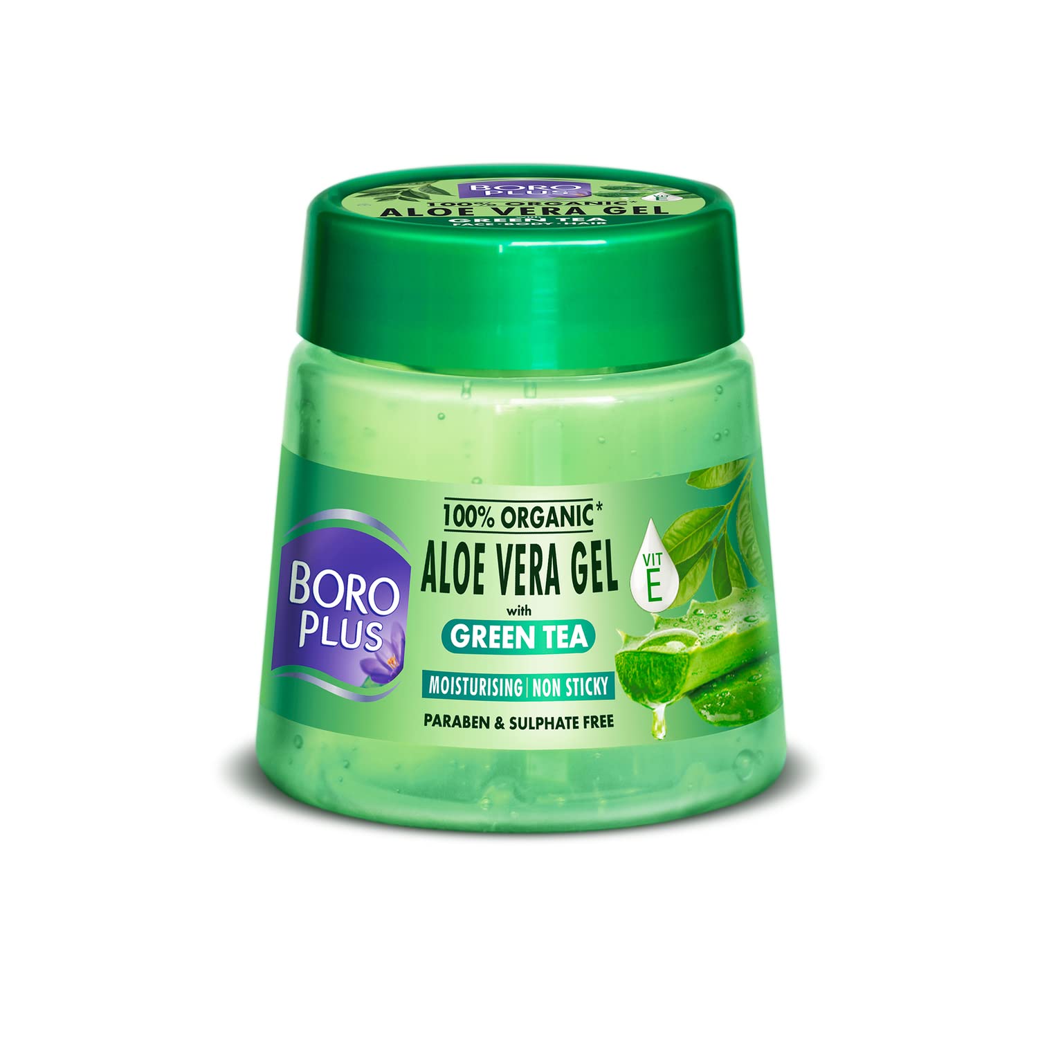 Boroplus green tea aloe vera gel jar for skin and hair