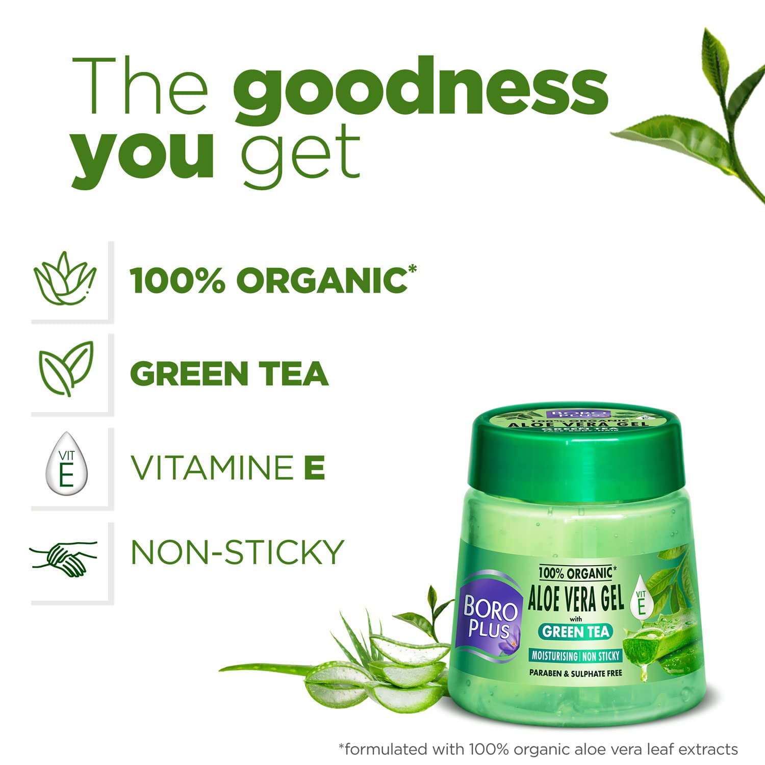 BoroPlus Aloe Vera Gel with Green Tea, 200 ml – view 2