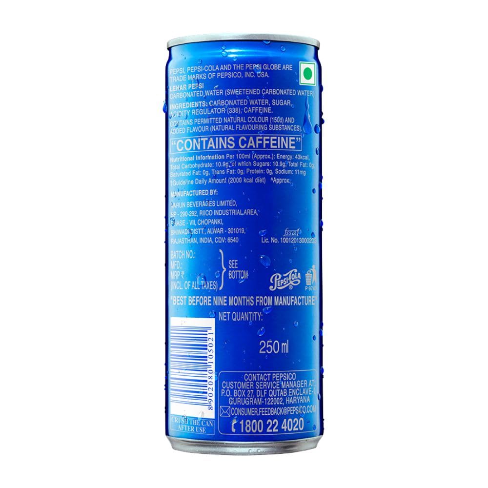 Pepsi Swag Can 250 Milliliter, Vegetarian, Pack of 1 – view 2