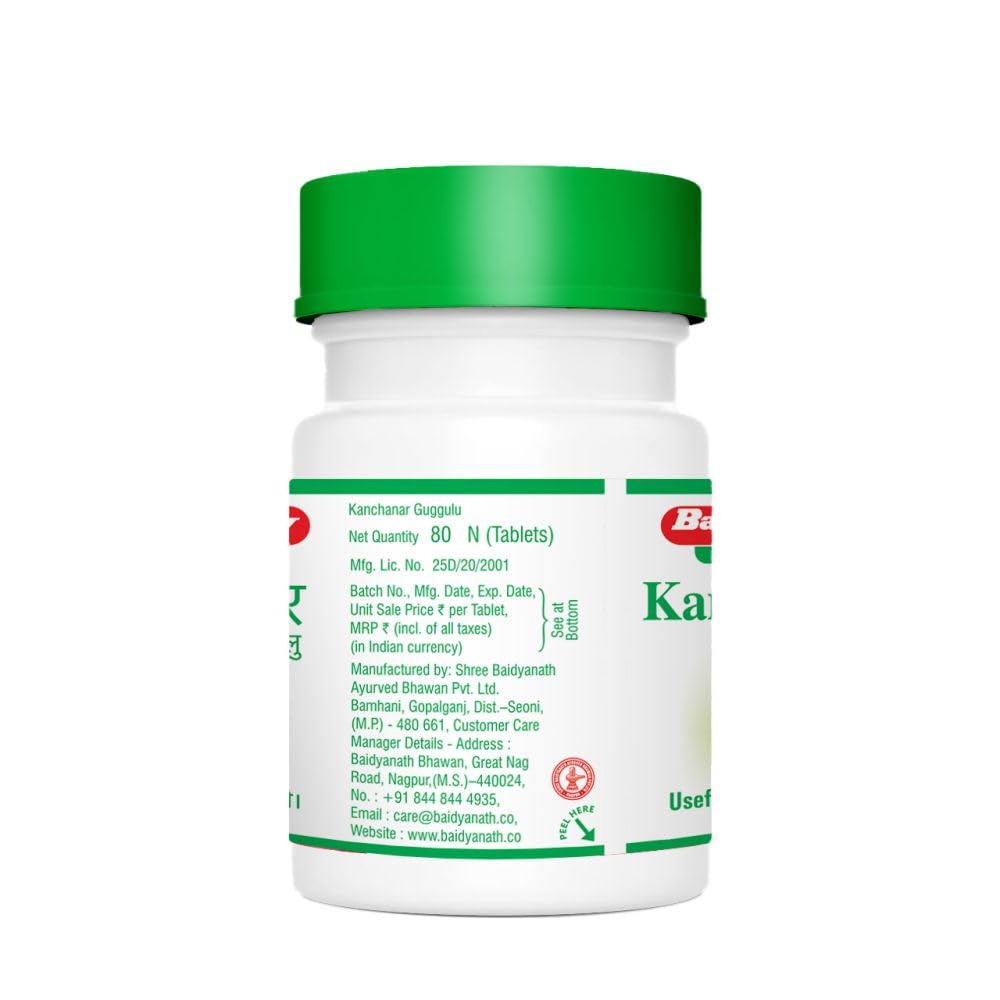 Baidyanath Kanchnar Guggulu 80 Tablets, Pack of 4 – view 4