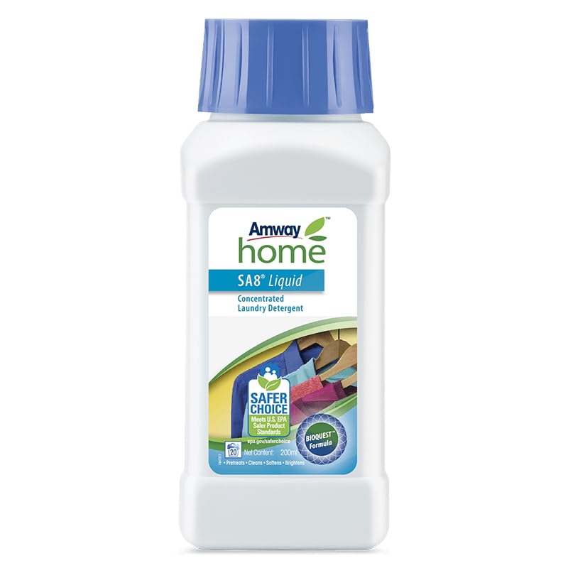 Front pack shot of Amway SA8 concentrated liquid laundry detergent
