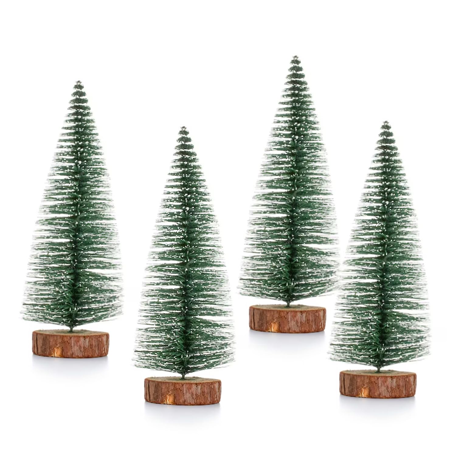 TIED RIBBONS Set of 4 Artificial Mini Christmas Tree 15.2 Cm for Decoration Table School Office Restaurants Mini Xmas Tree Party Decor - Christmas Decorations Items for Home (Green, 15.2 cm Height) – view 2