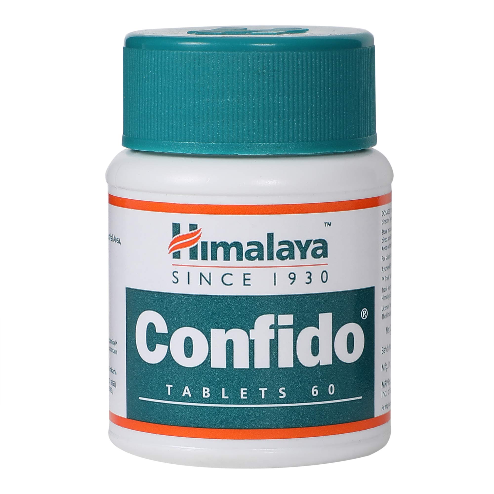 Himalaya Confido Ayurvedic tablets 60-count pack packaging view