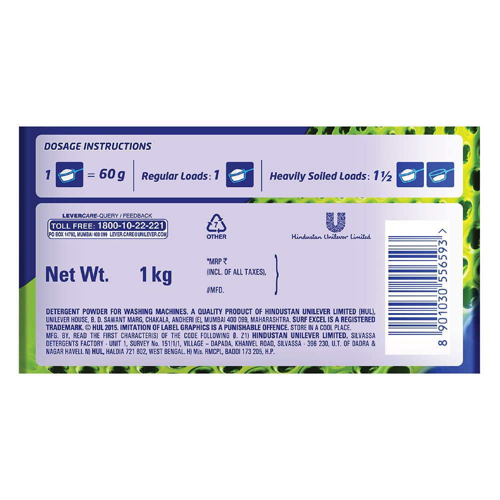 Surf Excel Matic Top Load Detergent Powder 1 kg – view 8