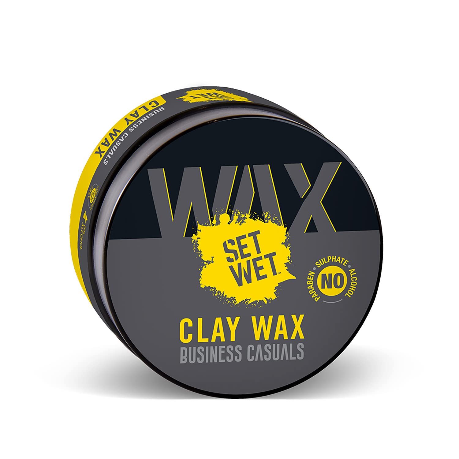 Hair clay wax for men 60g jar with zero-shine look