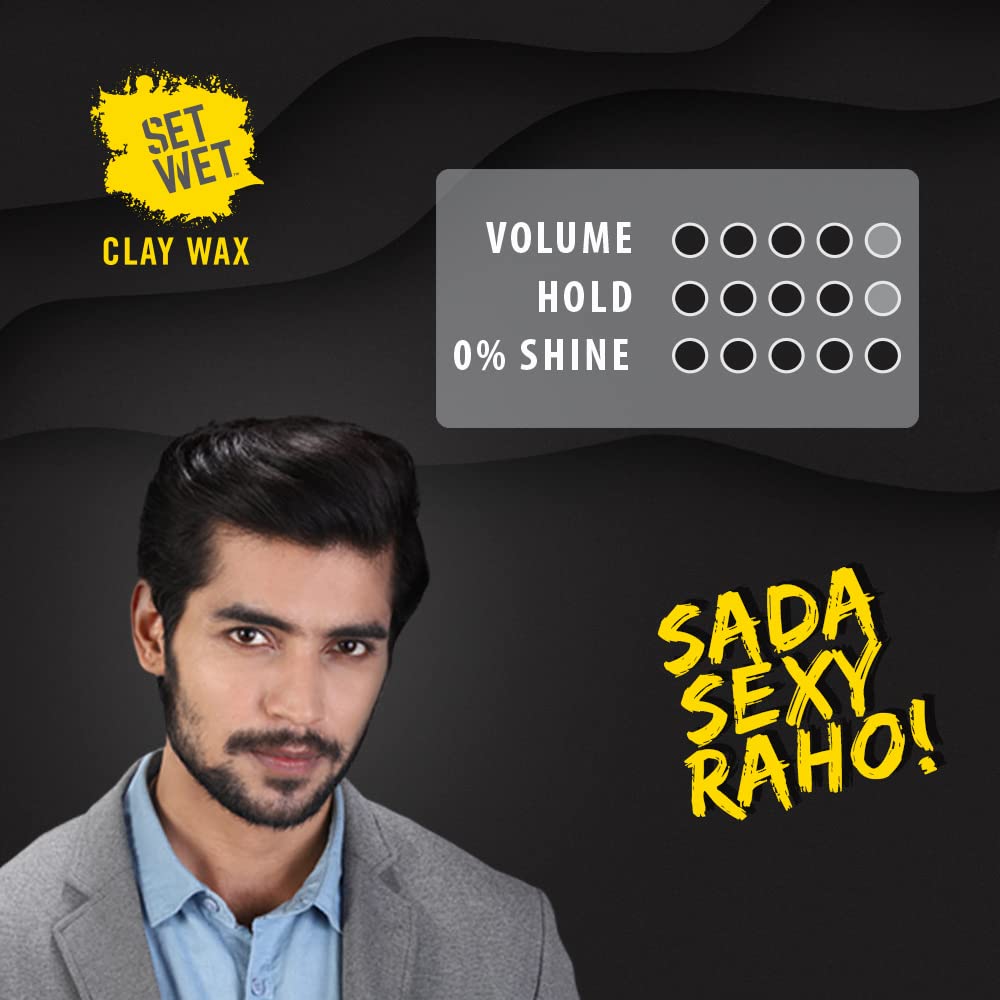 Set Wet Hair Wax For Men - Hair Clay Wax 60g – view 2