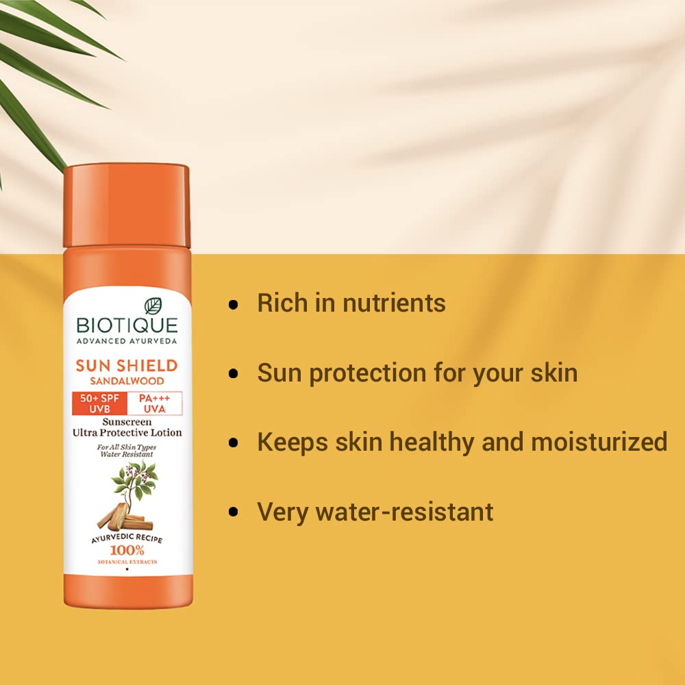 Biotique Bio Sandalwood Sunscreen Ultra Soothing Face Lotion, SPF 50+ – view 3