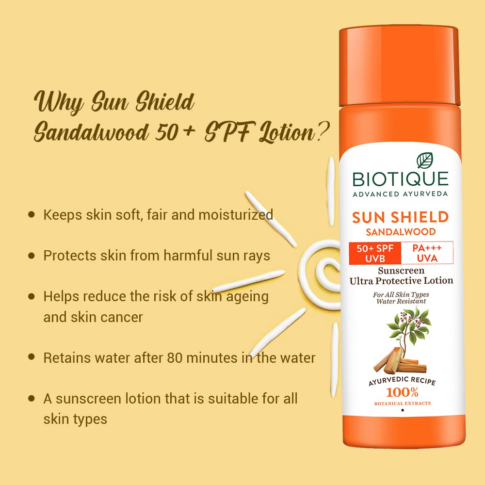 Biotique Bio Sandalwood Sunscreen Ultra Soothing Face Lotion, SPF 50+ – view 5