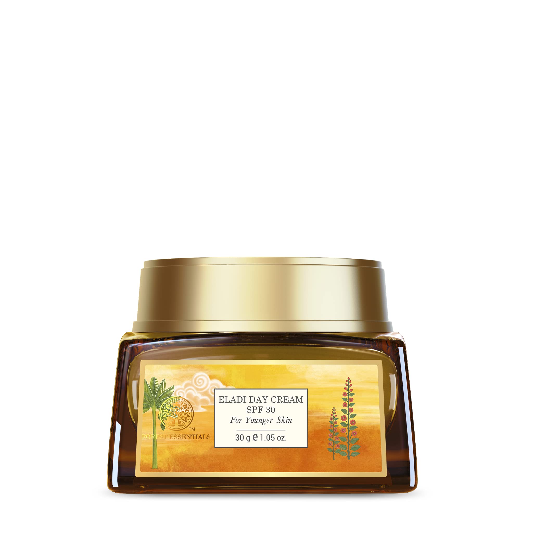 Forest Essentials Eladi Day Cream SPF 30 face cream jar