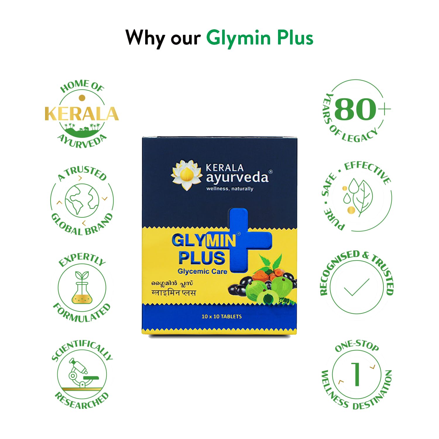 Kerala Ayurveda Glymin Plus 100 Tablets – view 5