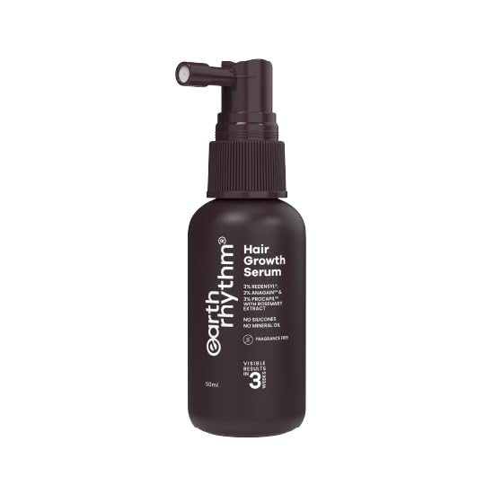 Unscented Earth Rhythm hair growth serum 50 ml bottle front view