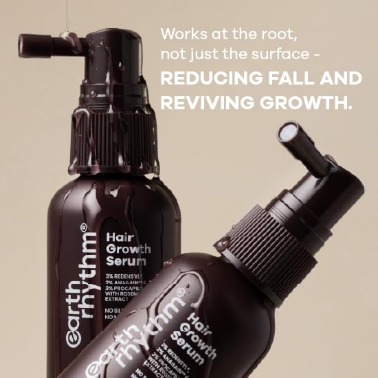 Earth Rhythm Hair Growth Serum with 3% Redensyl, 2% Anagain & Procapil. Visible Results in 3 Weeks – view 3