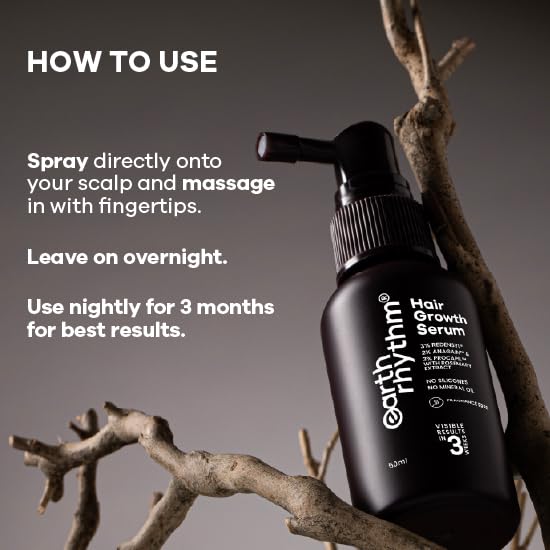 Earth Rhythm Hair Growth Serum with 3% Redensyl, 2% Anagain & Procapil. Visible Results in 3 Weeks – view 8