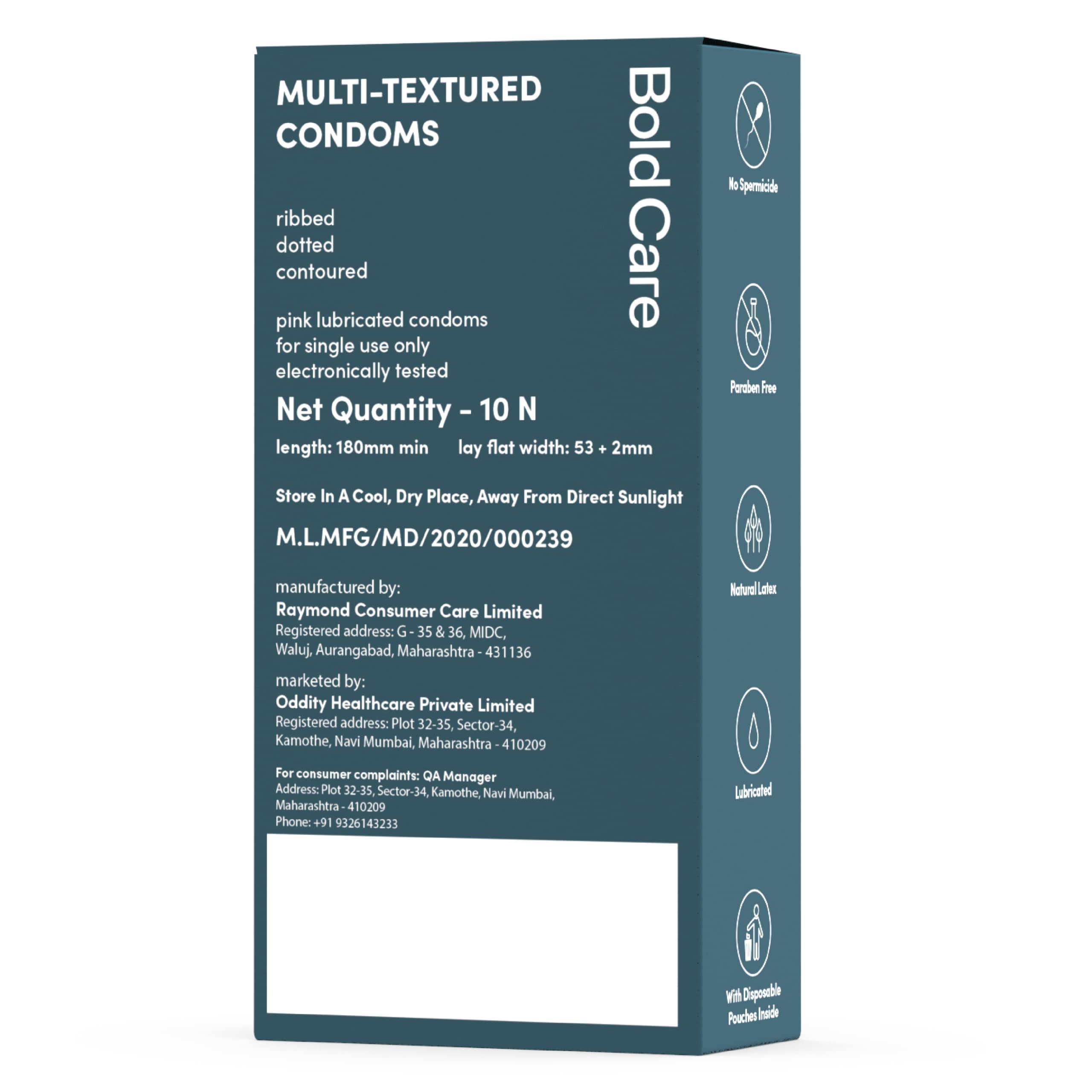 Bold Care Multi-textured Condoms (Pack of 1) – view 2