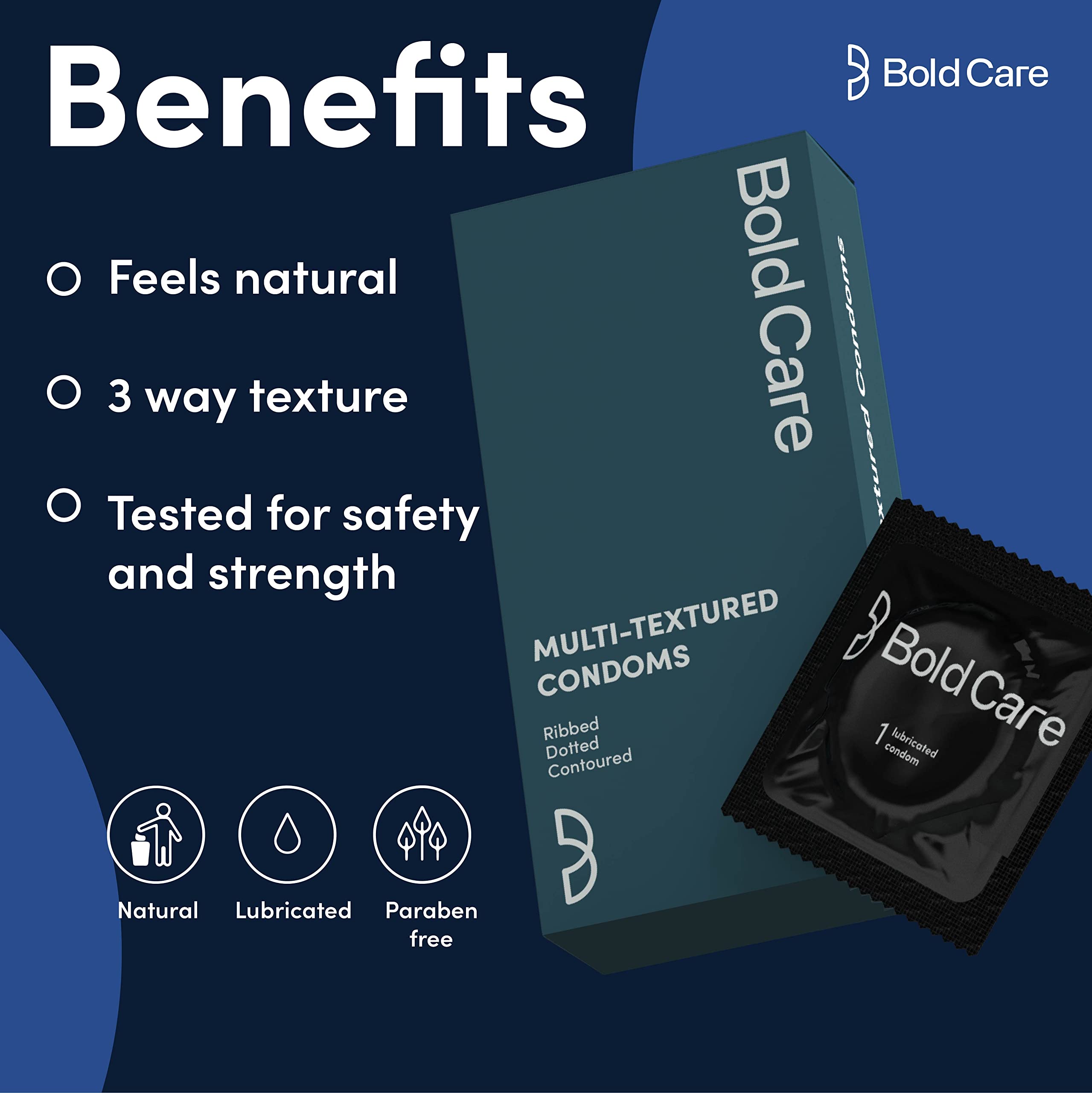 Bold Care Multi-textured Condoms (Pack of 1) – view 3
