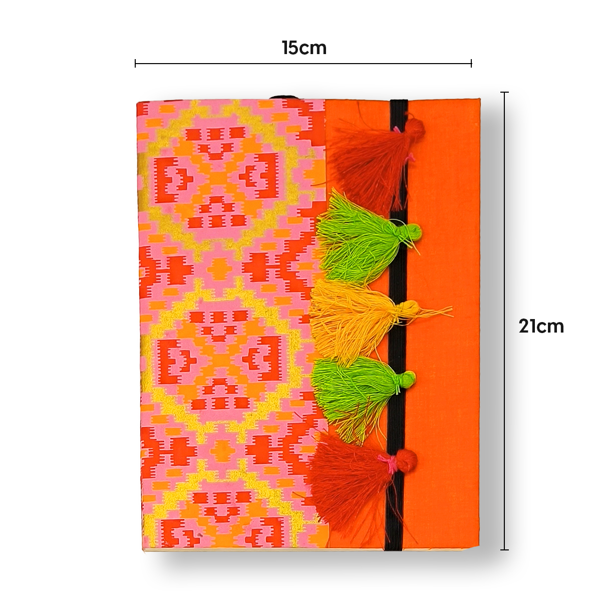 NeuOrigin Handmade Paper Notebooks (Pack of 3) - Aesthetic Designs, Artwork, Tassels, and Bookmark – view 6