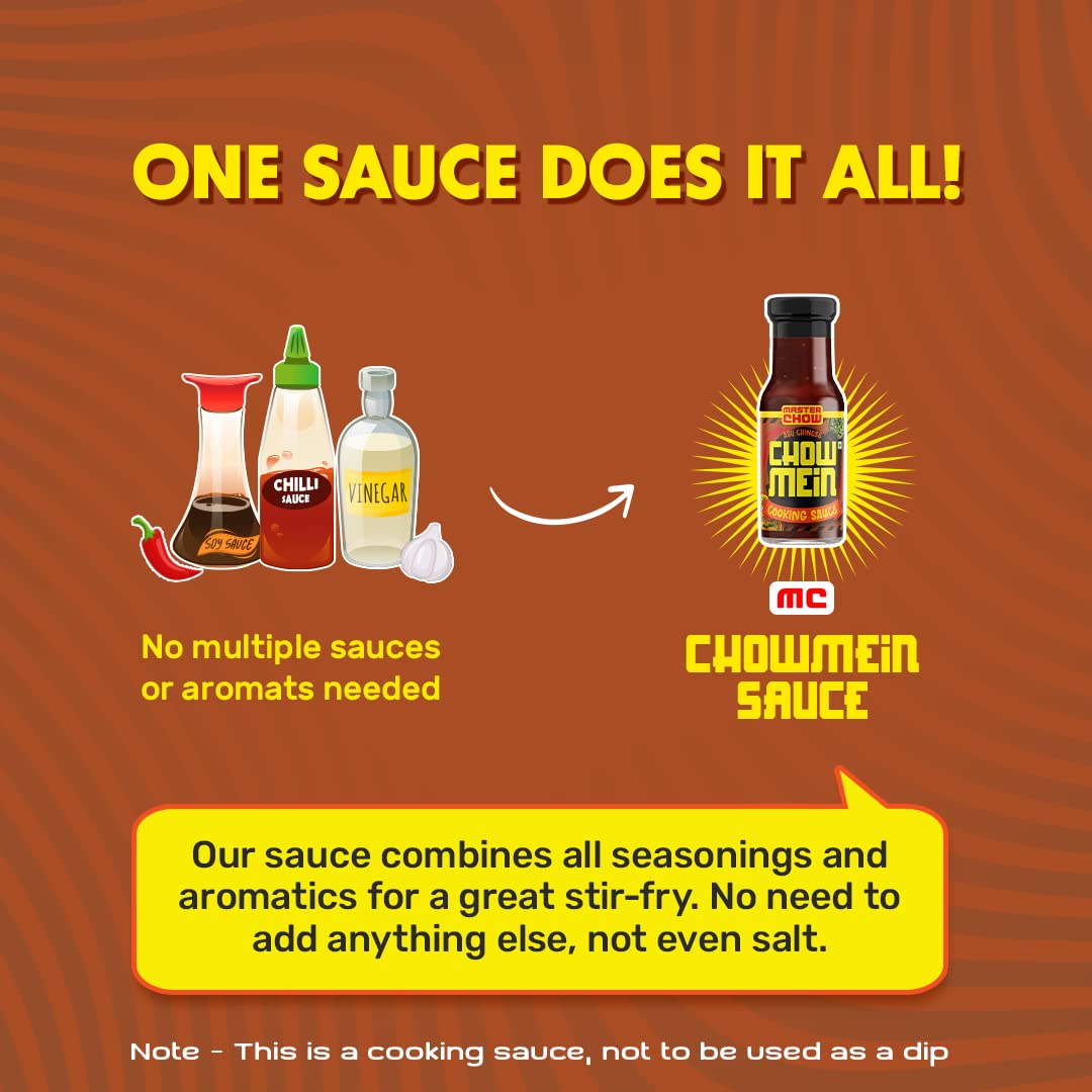 MasterChow Indo-Chinese Chowmein Sauce - Noodle Cooking Sauce – view 7